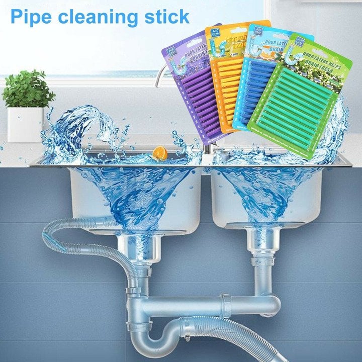 (✨Hot Sale Now)  12/set Pipe Cleaning Sticks Oil Decontamination Kitchen Toilet Bathtub Drain Cleaneer